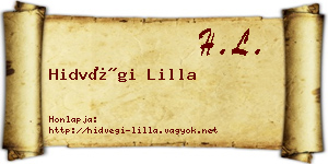 Hidvégi Lilla névjegykártya